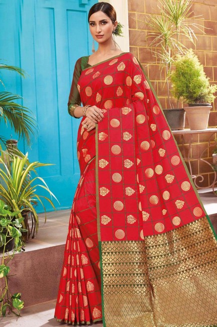 soie rouge doux sud sari indien