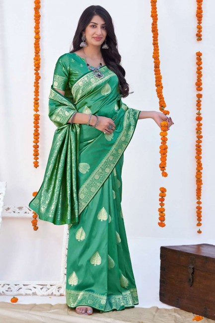 banarasi soie banarasi sari avec tissage en rama