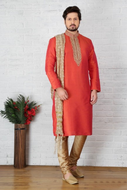 2Tone usure ethnique soie Banarasi art couleur croix kurta ready-made kurta payjama