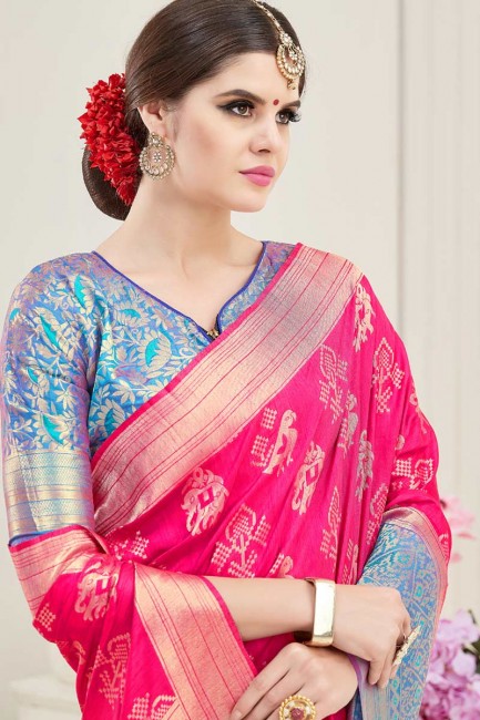 nylon saris en soie couleur cerise