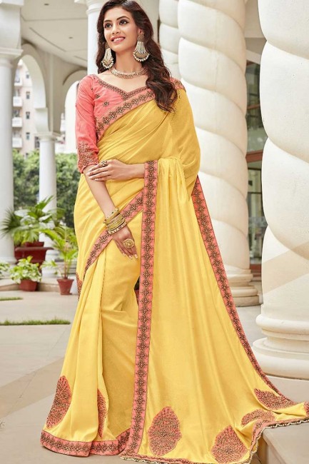 couleur jaune twon ton art saris en soie
