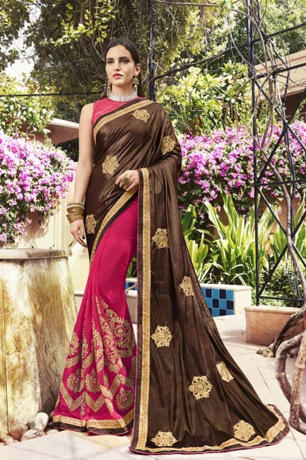 couleur brun rangoli, art saris en soie