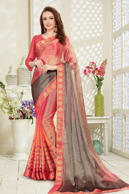 couleur pêche brasso sari