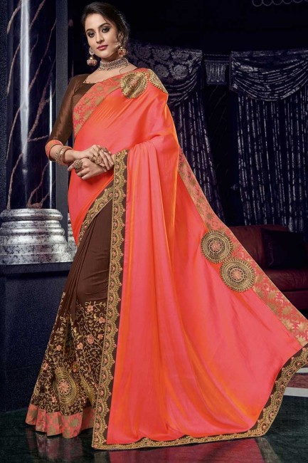 multi couleur deux tissus de soie de ton et de tissus de soie sari