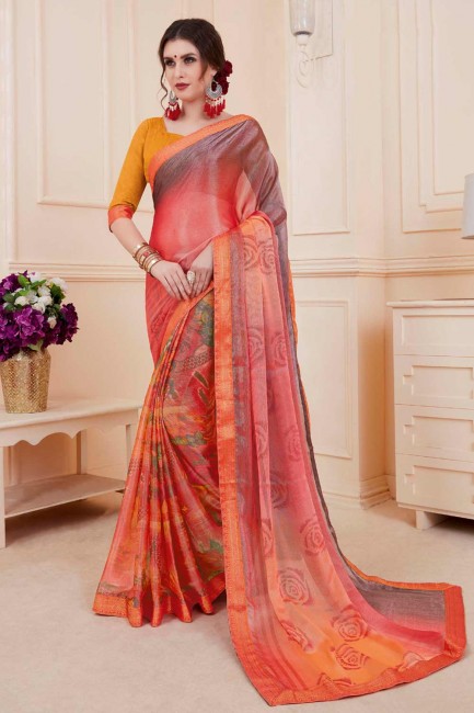 plusieurs couleurs rouge khushi brasso sari