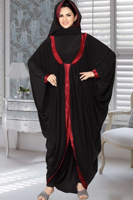 noir abaya caftan lycra