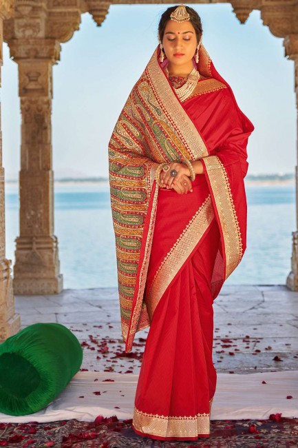 tissage rouge banarasi soie banarasi sari