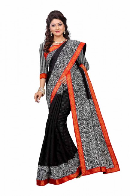art couleur noir et blanc saris en soie