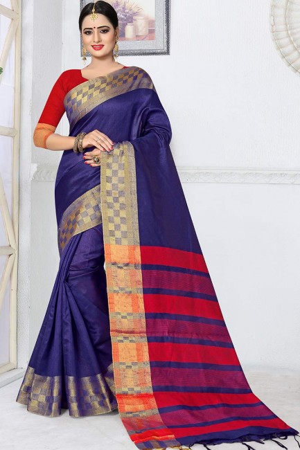 couleur violette kanjivaram sari de soie de l'art