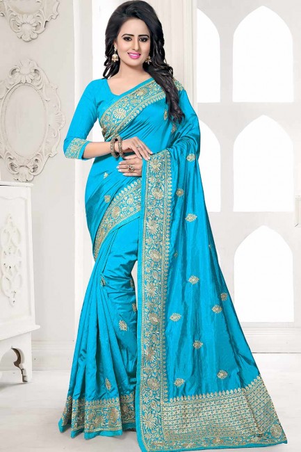 couleur bleu turquoise sari de soie art