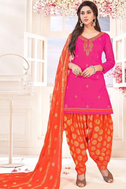 costume coton couleur rose Rani de Patiala