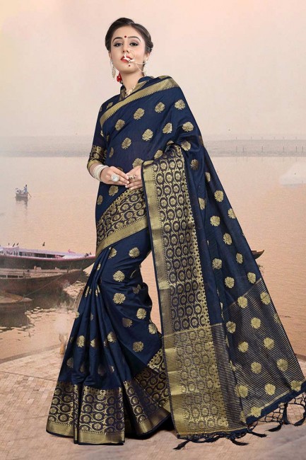 couleur bleu marine lin soie sari