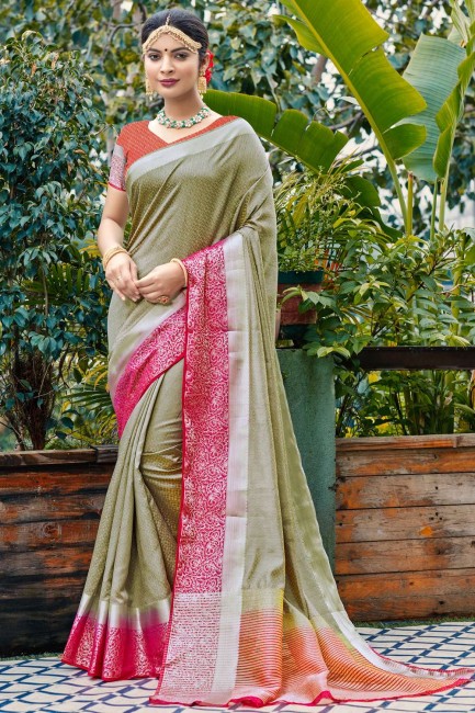 tissage banarasi soie banarasi sari à pista