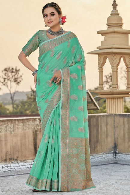 sari en coton rama avec tissage