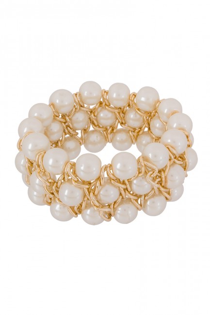 perles bracelet blanc