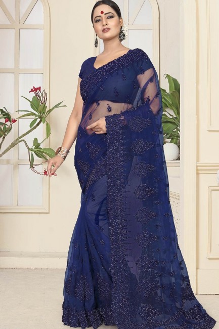 Sari bleu royal net