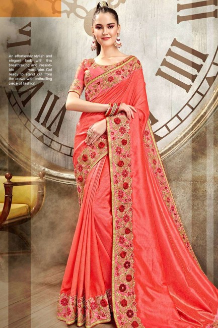 vieux sari de soie rose rose