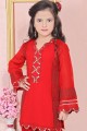Rouge Faux Georgette Salwar Kameez
