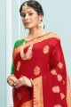 coton rouge sari