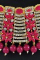 Perles de pierres Collier rose Rani