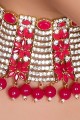 Perles de pierres Collier rose Rani