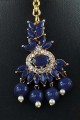Stones pearls Blue Necklace