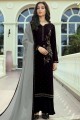 Black Silk Palazzo Suit