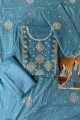 Costume Palazzo En Coton Bleu Ciel