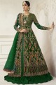 Costume Anarkali en filet vert