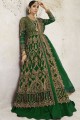 Costume Anarkali en filet vert