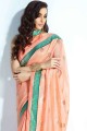 saris de pêche en soie tissée imprimée à la main