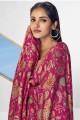 costume eid palazzo en soie à imprimé numérique rose clair