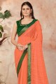 saris orange en lycra avec