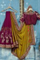 saris doré avec georgette brodée