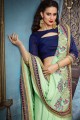 Georgette Saree in Green with Blouse