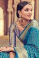saris de soie bleue avec blouse
