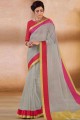 saris en soie grise avec blouse
