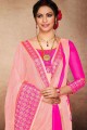 saris rose en soie de kora