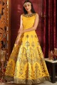 robe longue en soie jaune