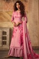 costume palazzo rose en pashmina imprimé