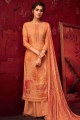 costume palazzo pashmina imprimé en orange