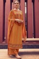 costume palazzo orange en pashmina imprimé