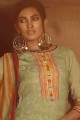 costume palazzo imprimé multicolore en pur pashmina