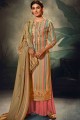 costume palazzo multicolore pashmina brodé avec dupatta