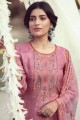 costume palazzo rose en pashmina brodé