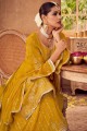 costume palazzo eid miroir en mousseline chinon jaune