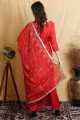tissage costume palazzo en soie rouge