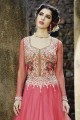 couleur rose costume Anarkali georgette premium
