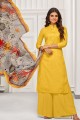 couleur jaune batiste costume palazzo coton