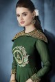 couleur verte pakistani doux costume palazzo de soie tapeta